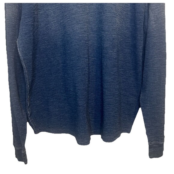 Lucky Brand True Indigo Men’s BLUE Thermal Knit Long Sleeve Henley Shirt Sz XXL - Picture 3 of 9